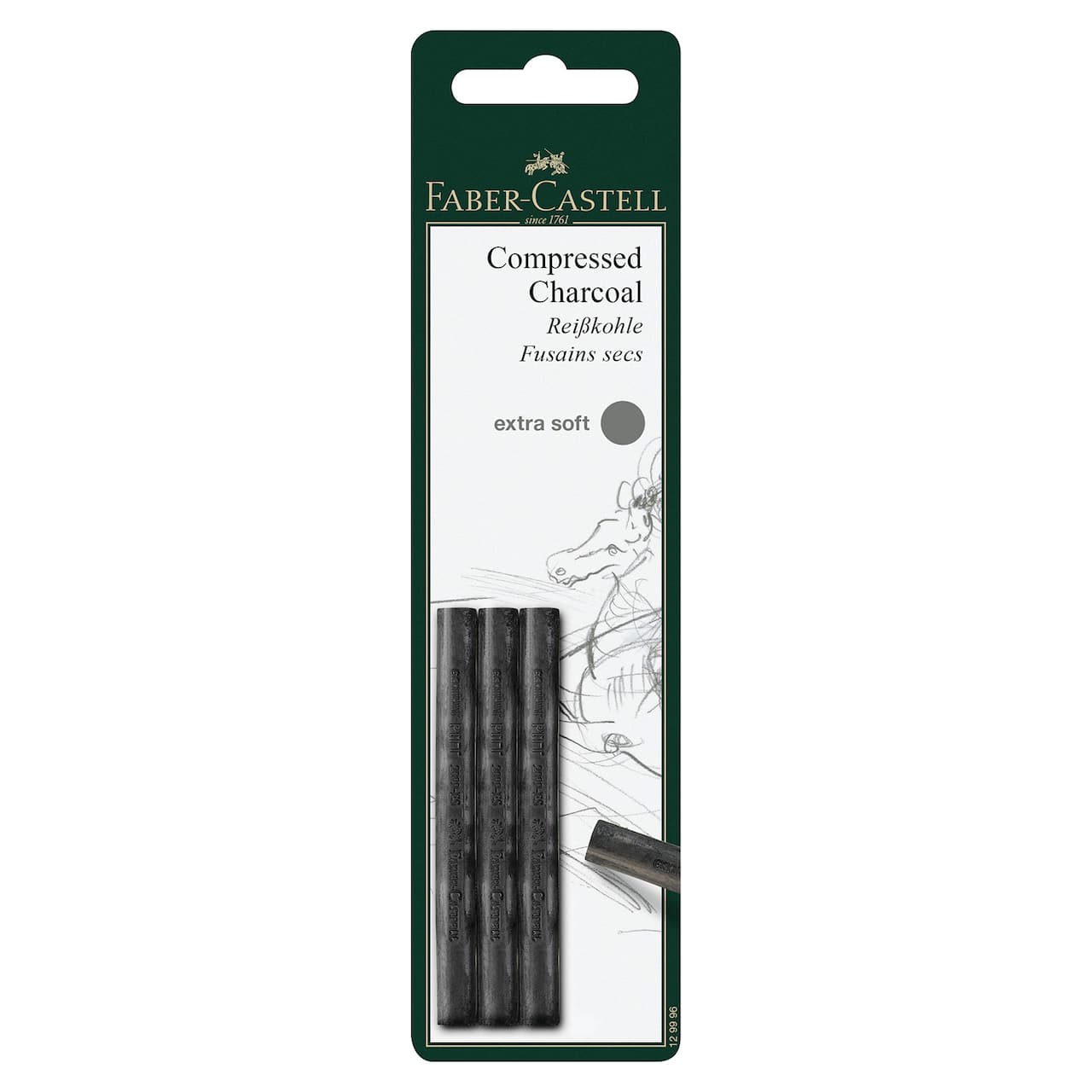 Faber-Castell® Extra Soft Compressed Charcoal Sticks, 3ct.
